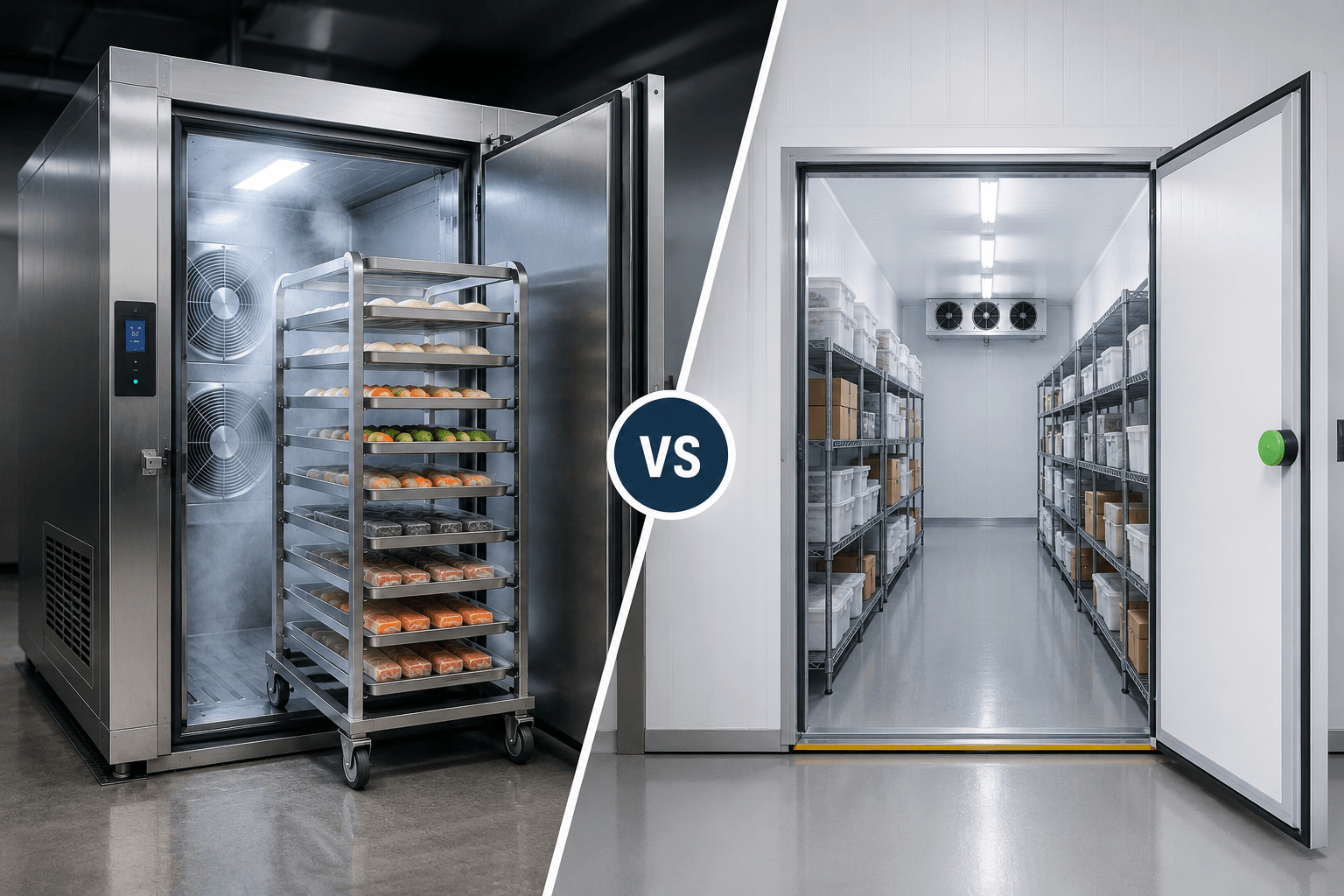freezer room vs blast freezer