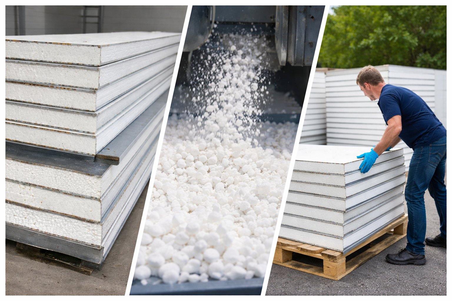 EPS coolroom panels recycling