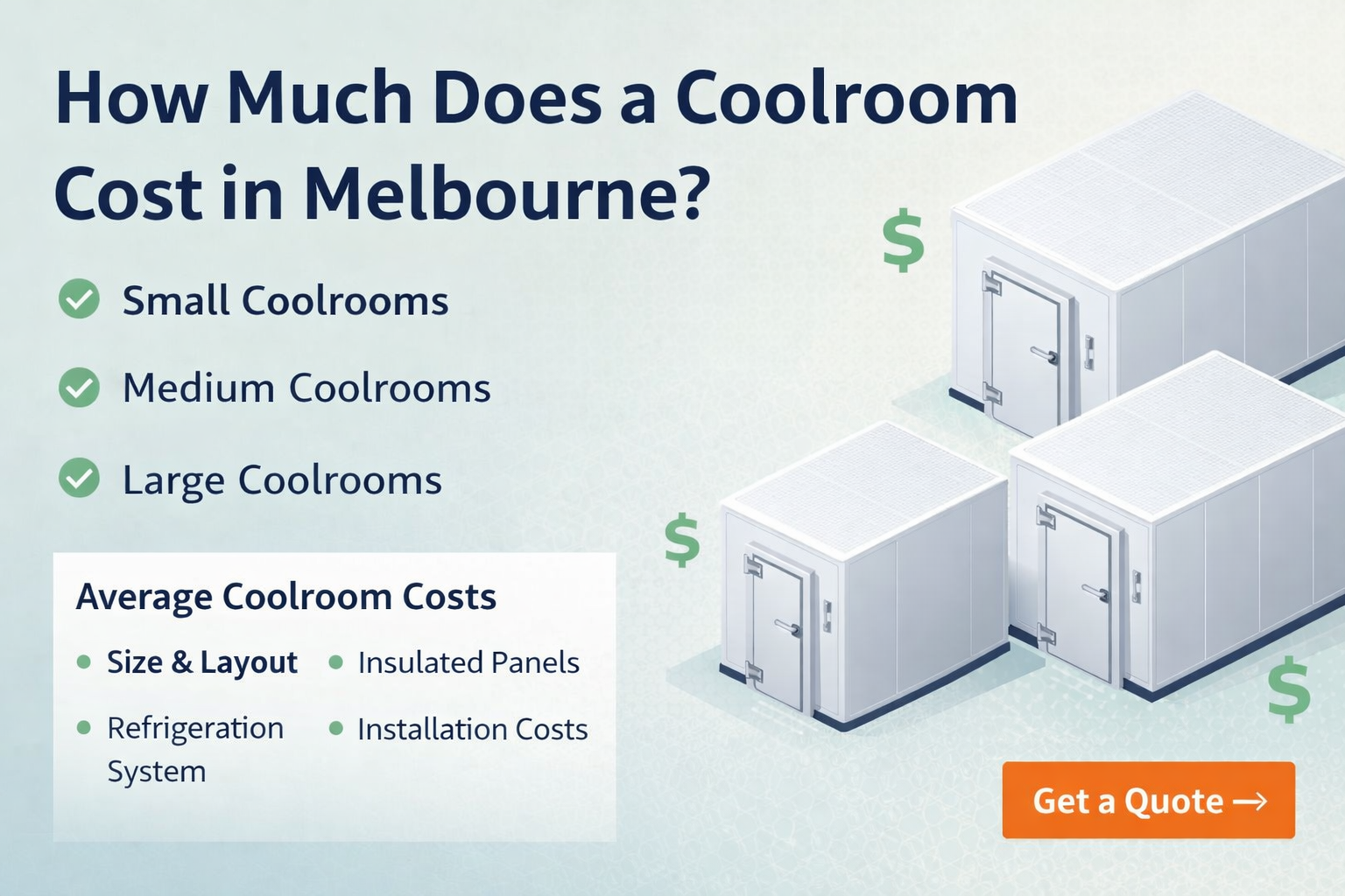 coolroom cost Melbourne