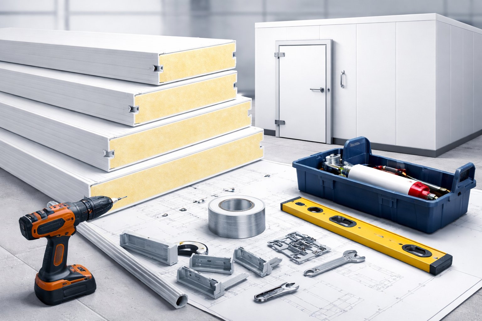 how to install a coolroom kit